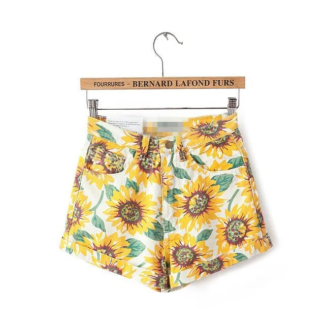 GCAROL Euro Style Women Denim Shorts Vintage High Waist Cuffed Jeans Shorts Street Wear Sexy Shorts For Summer Spring Autumn