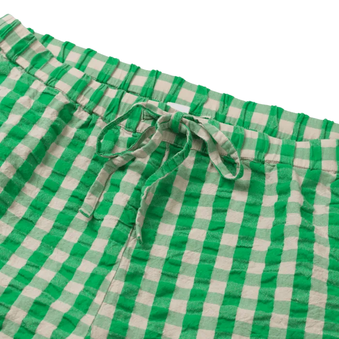 JUNA Karla Toiletry Bag & Barbara Lounge Pant Set, Green/Sand