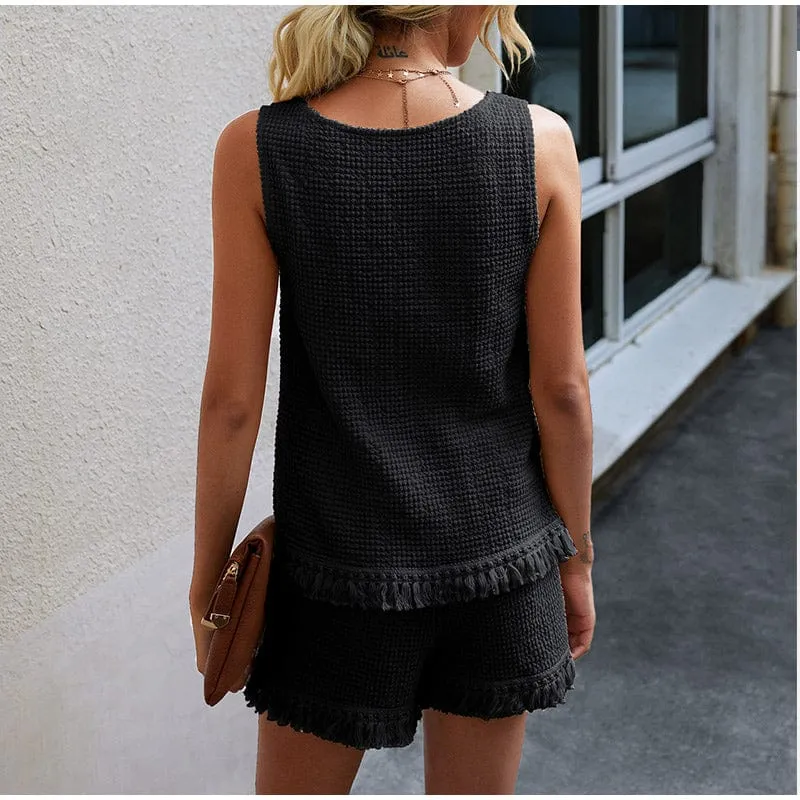 Summer Loungewear Casual Tank Top   Slim Shorts